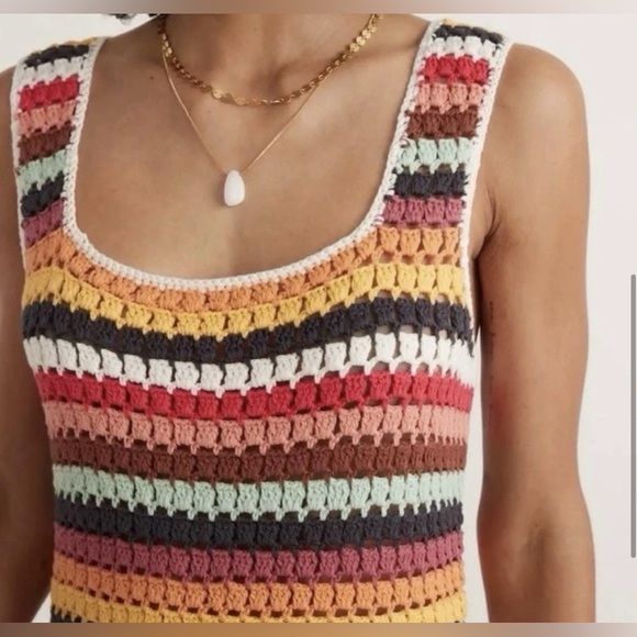 $218 Marine Layer Fiona Multi Colored Crochet Dress Sz S. (B.86) - Picture 4 of 7